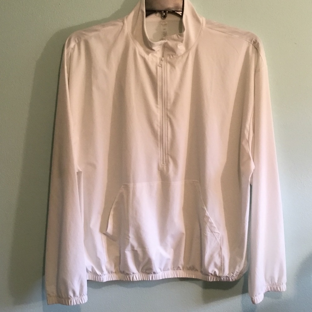 Beyond Yoga White Half-Zip Pullover Jacket